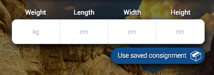 Saved consignments button on quote form